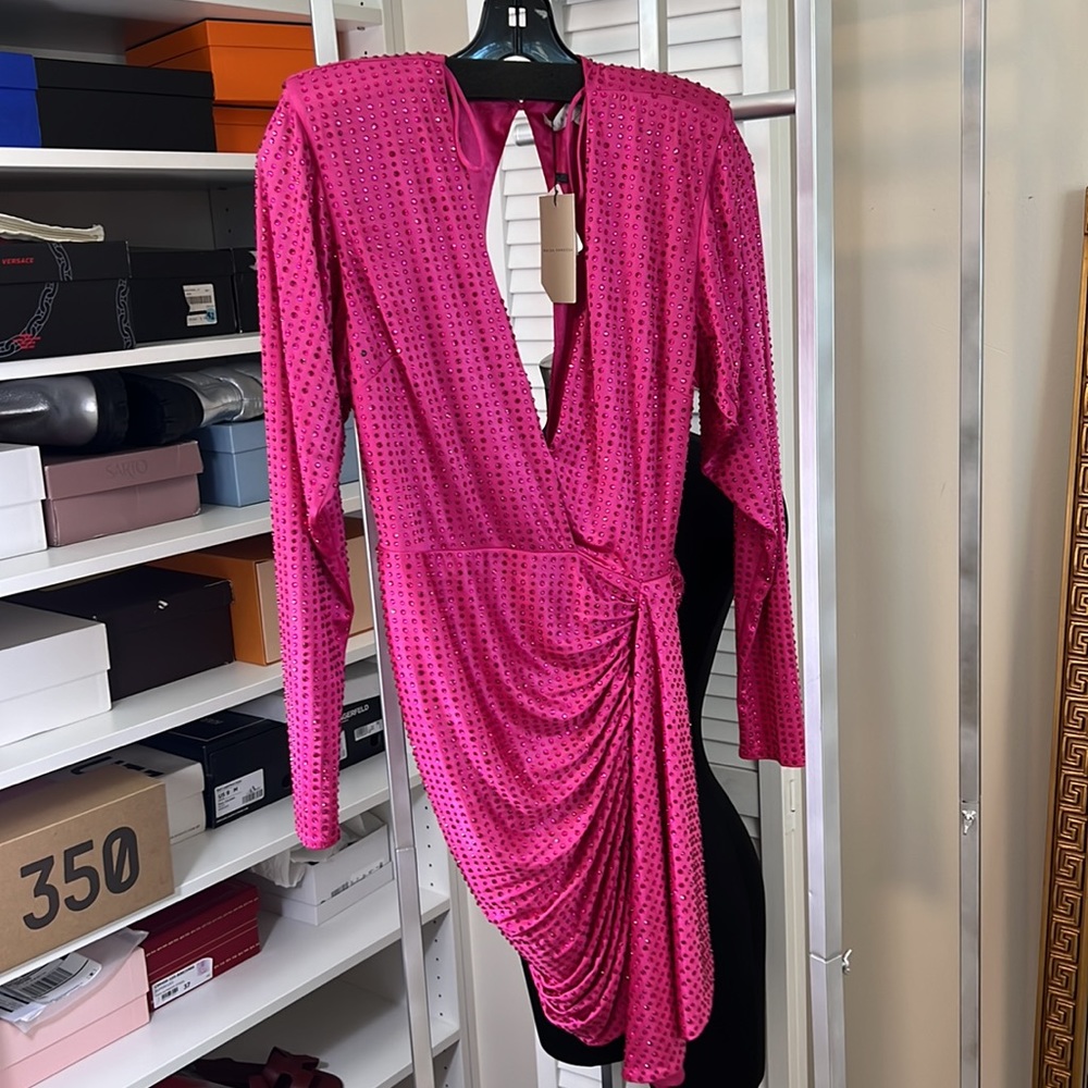 Raisavanessa Embellished Draped Mini Dress - Picture 4 of 11